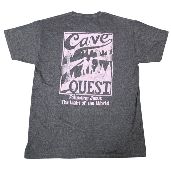 Unisex Fruit of the Loom Cave Crew T-Shirt Medium Following Jesus Quest Tee - Picture 1 of 5